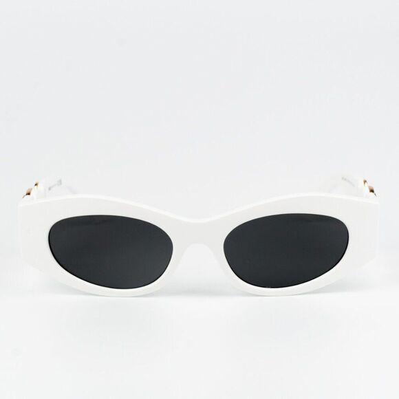 NEW Versace VE4480U 314/87 White Dark Grey Oval Unisex Sunglasses main image 5